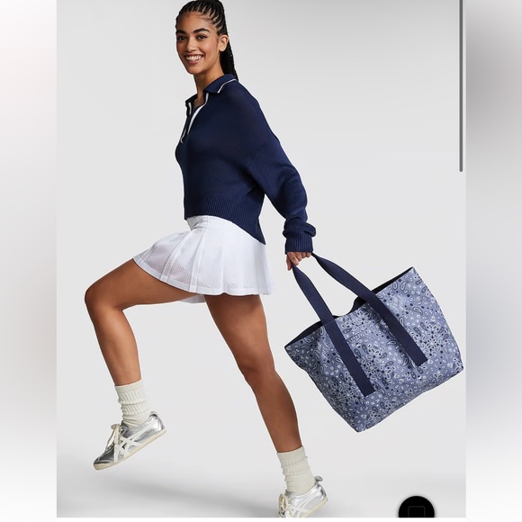 Pink Victoria’s Secret Reversible Canvas Tote Bag - Picture 3 of 11